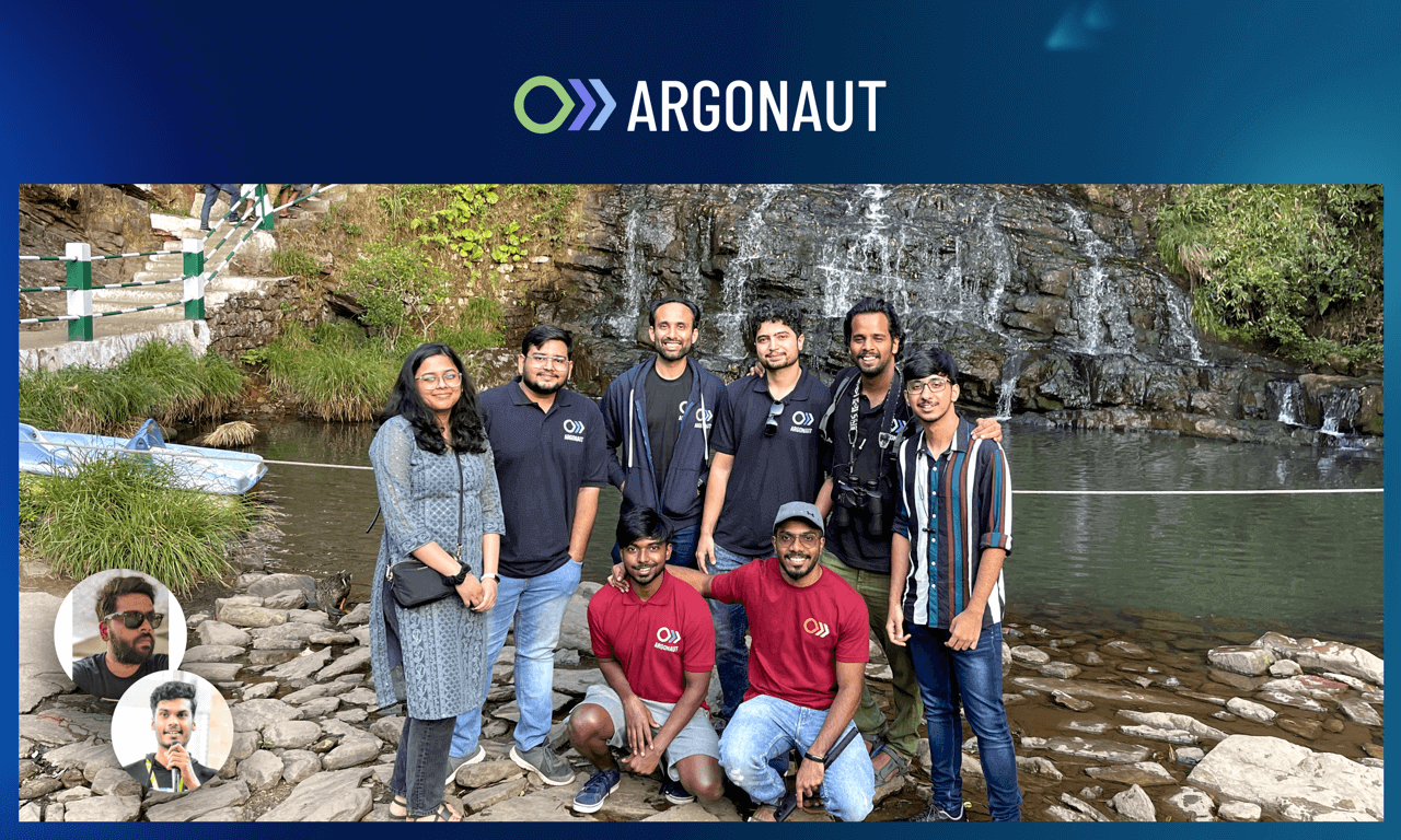 Argonaut team pic at Elephant falls, Shillong